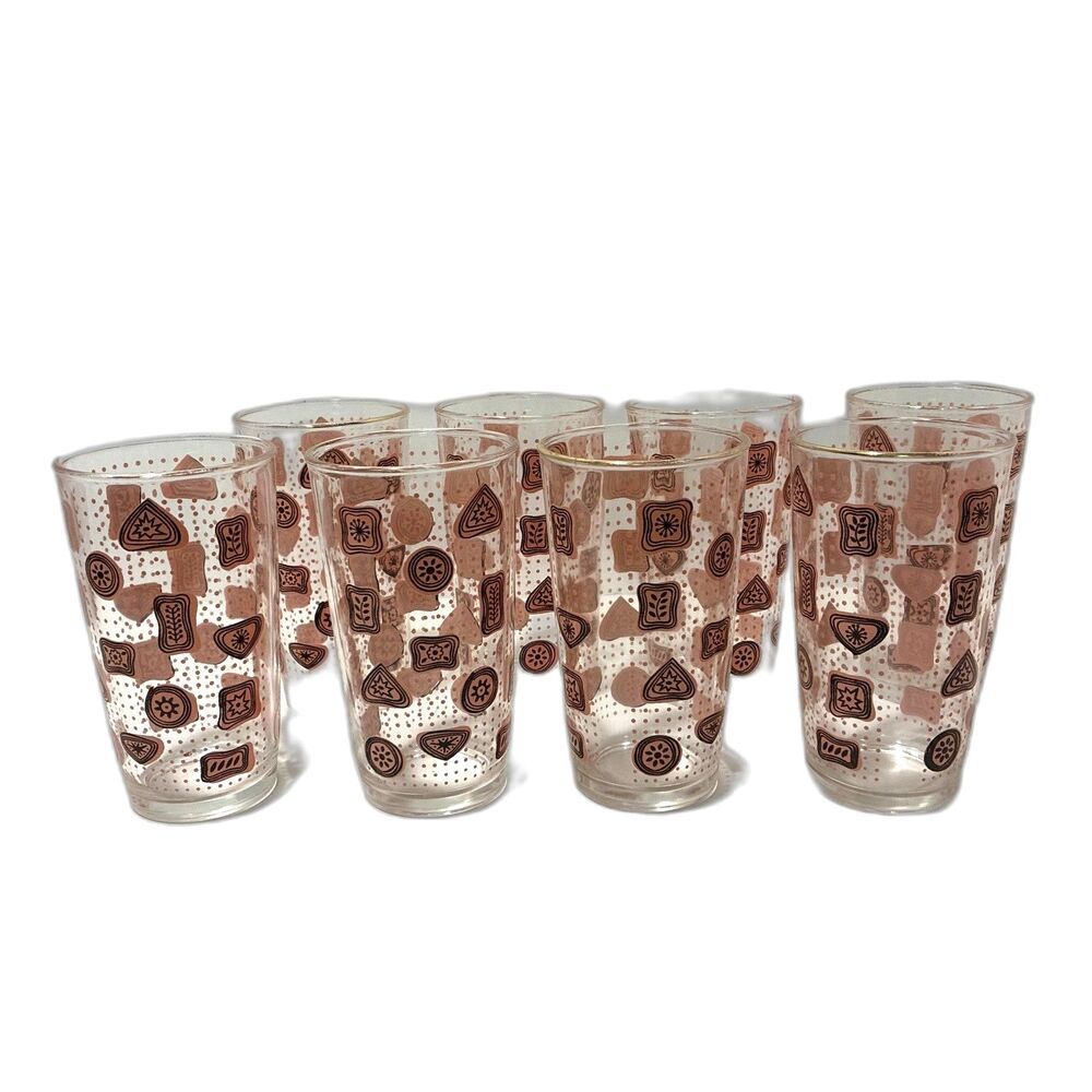 4 Remaining MCM Geometric Highball Glasses